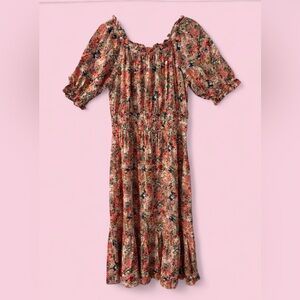 NWT Kate & Sam Floral Cottagecore Prairie Midi Dress Size Small